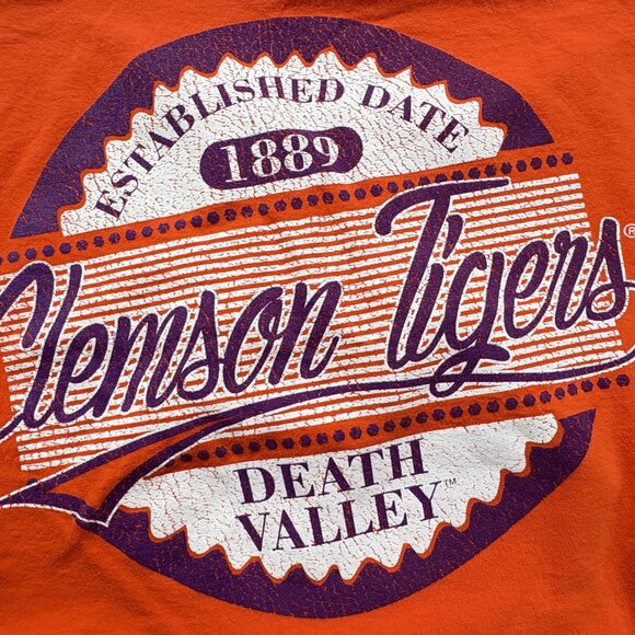 Clemson University Tigers handmade reworked t-shirt 16" pillow cover dorm decor - Picture 5 of 10